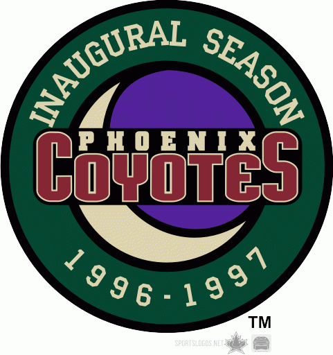 Phoenix Coyotes 1997 Anniversary Logo t shirts iron on transfers